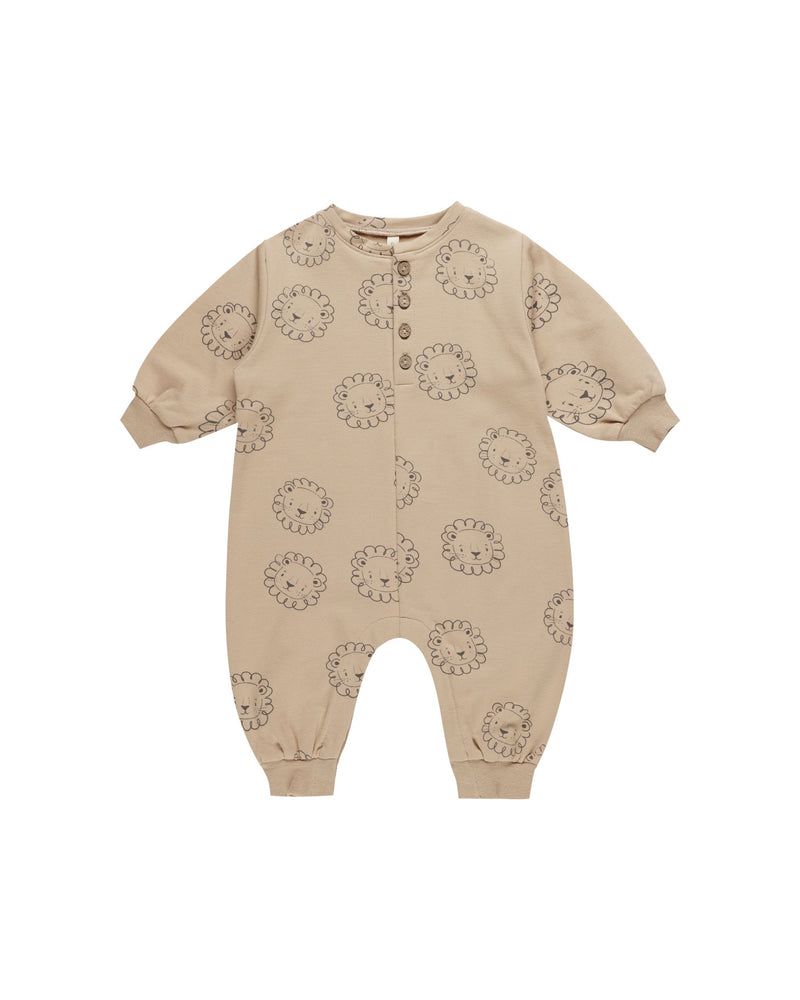 RELAXED FLEECE JUMPSUIT || LIONS