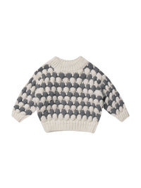 Relaxed Knit Sweater - Slate Stripe