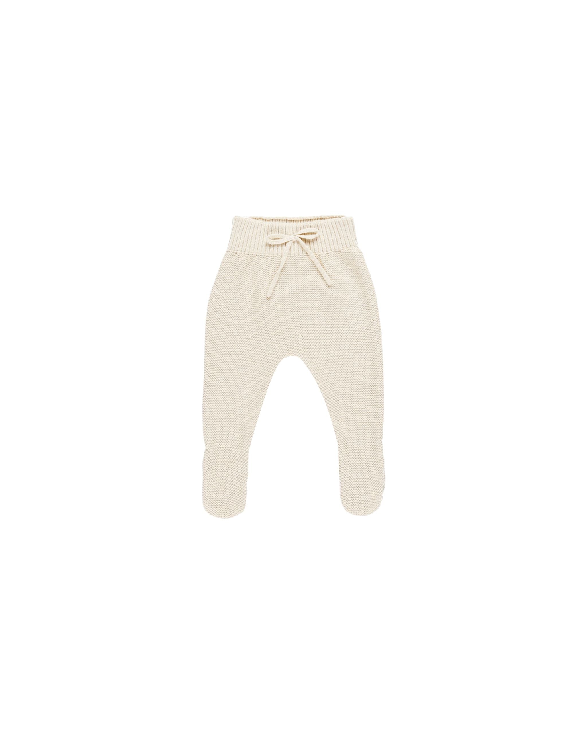 FOOTED KNIT PANT || NATURAL