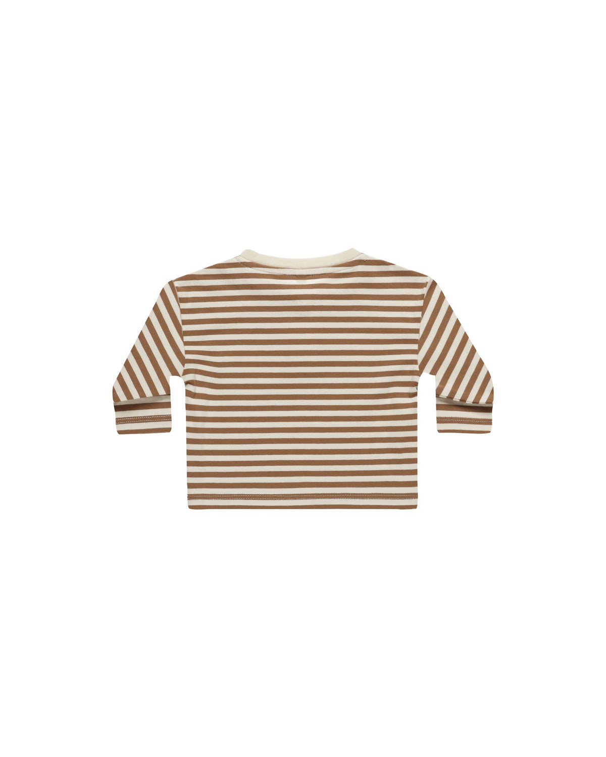 LONG SLEEVE HENLEY TEE || CINNAMON STRIPE