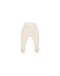 FOOTED KNIT PANT || NATURAL