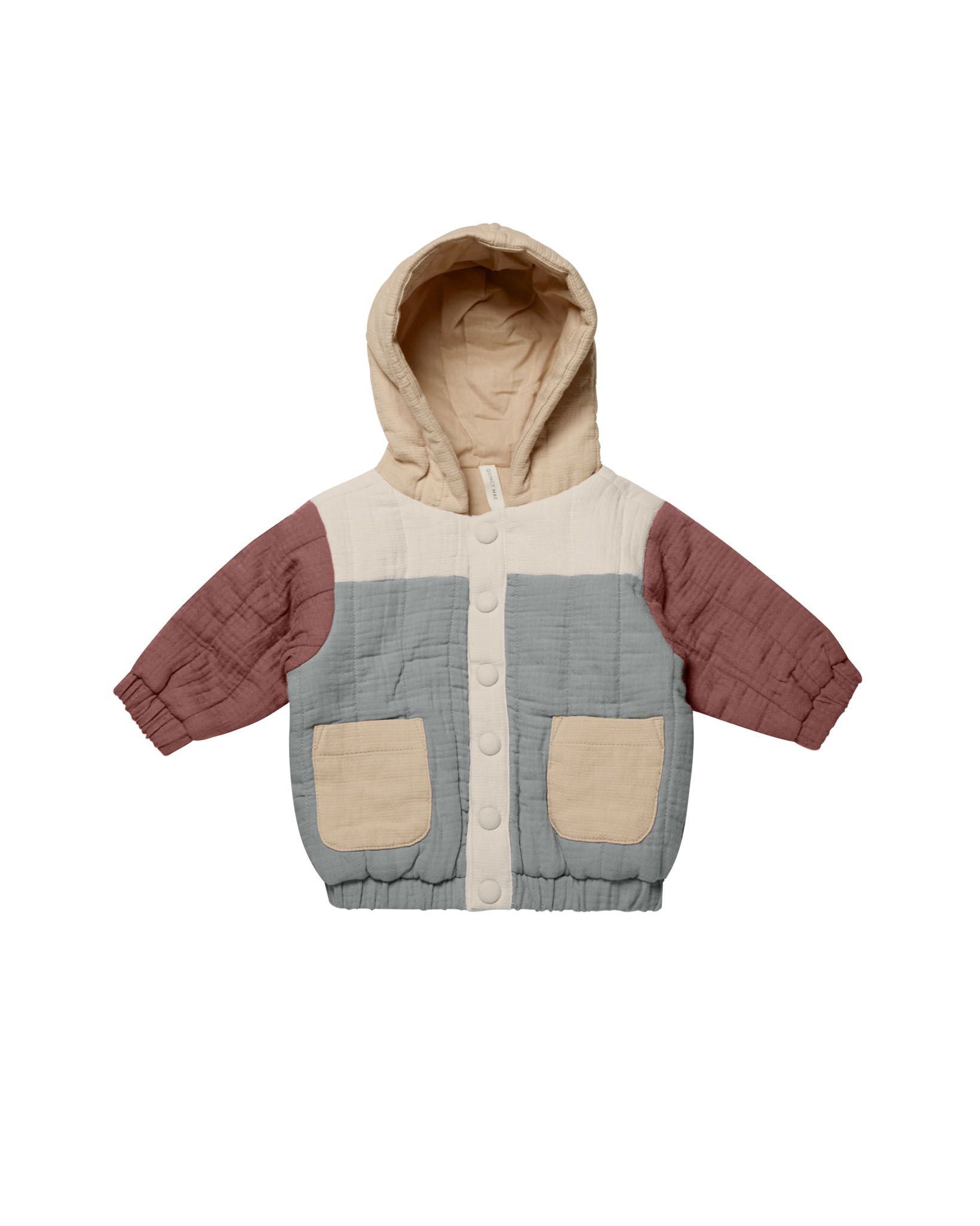 Hooded Woven Jacket - Color Block