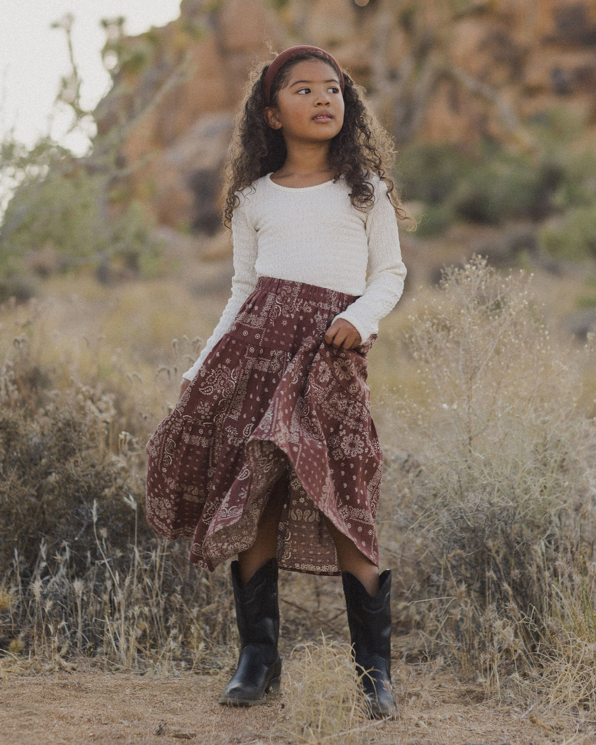 TEXTURED LONG SLEEVE TOP || IVORY