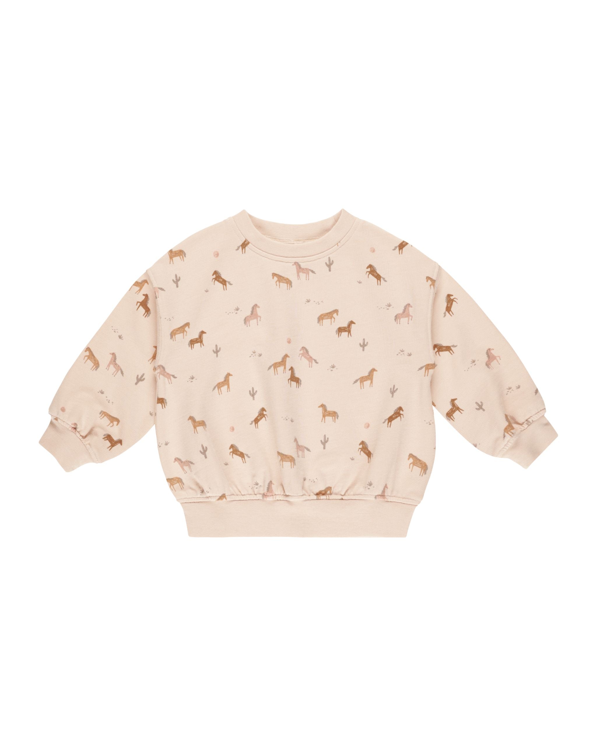 RELAXED SWEATSHIRT || HORSES