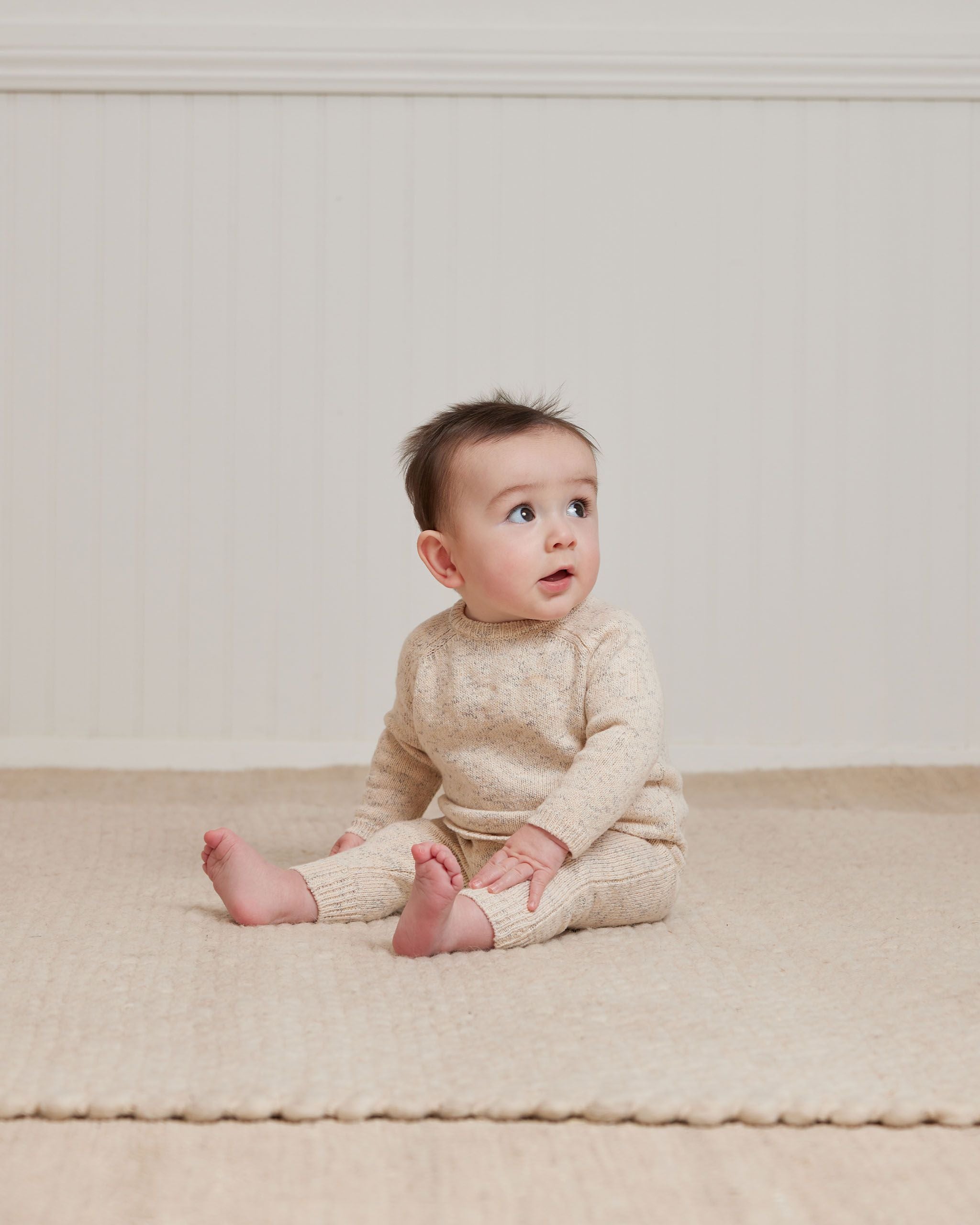 Speckled Knit Pant - Natural