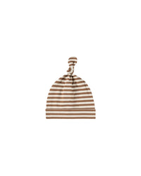 KNOTTED BABY HAT || CINNAMON STRIPE