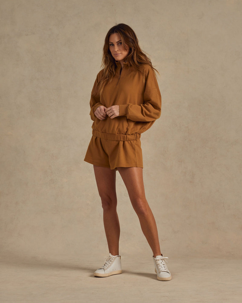 Women's Quarter Zip Pullover - Brass