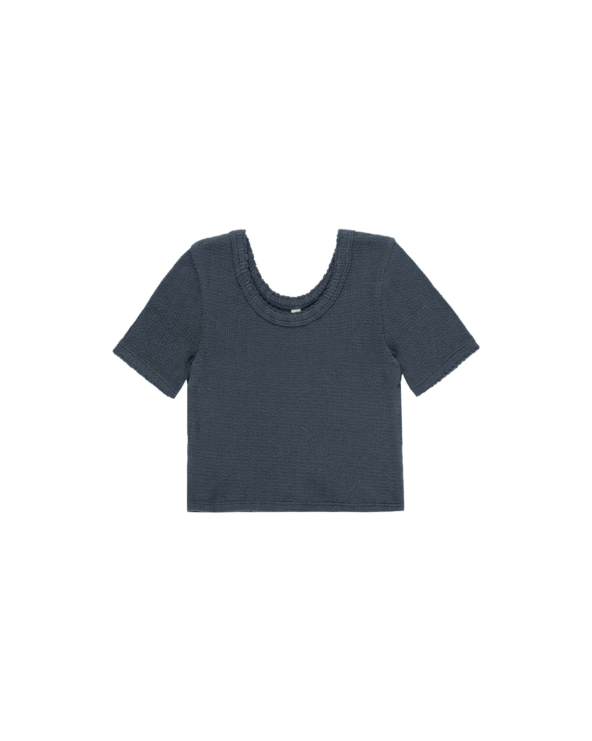 SCALLOP TEE || INDIGO