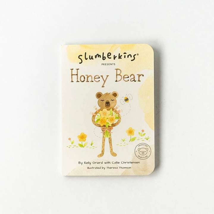 Slumberkins honey bear board book against white backdrop
