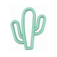 Itzy Ritzy Cactus silicone teether against white backdrop