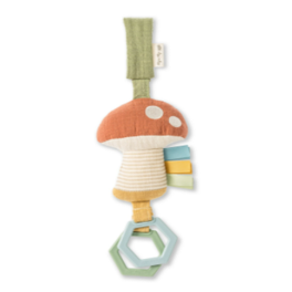 Itzy Ritzy Mushroom attachable travel toy against white backdrop
