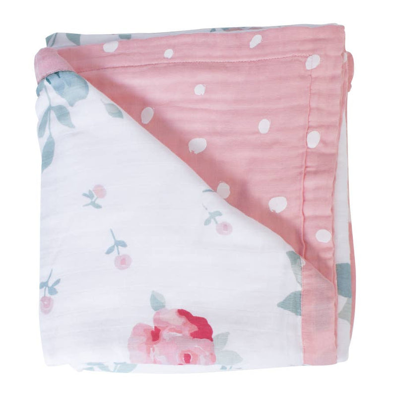 Rosy & Dewdrops Oh-So-Soft Snuggle Blanket