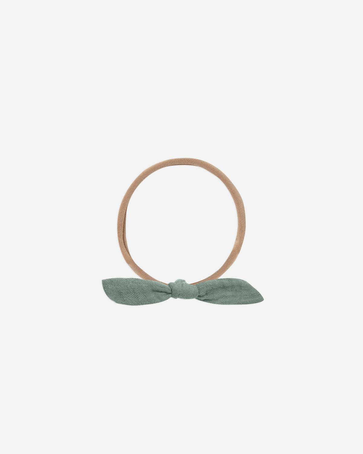 Rylee + Cru aqua shade 1 little knot headband against white backdrop