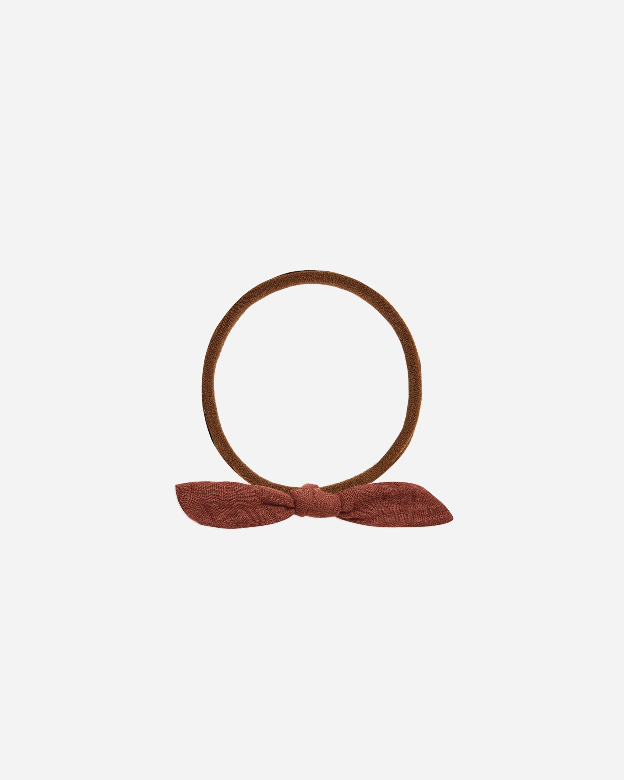 Rylee + Cru redwood shade 2 little knot headband against white backdrop