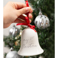 Baby First Christmas Ceramic Bell Ornament