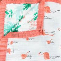 Love Mom Flamingo 6 layer blanket