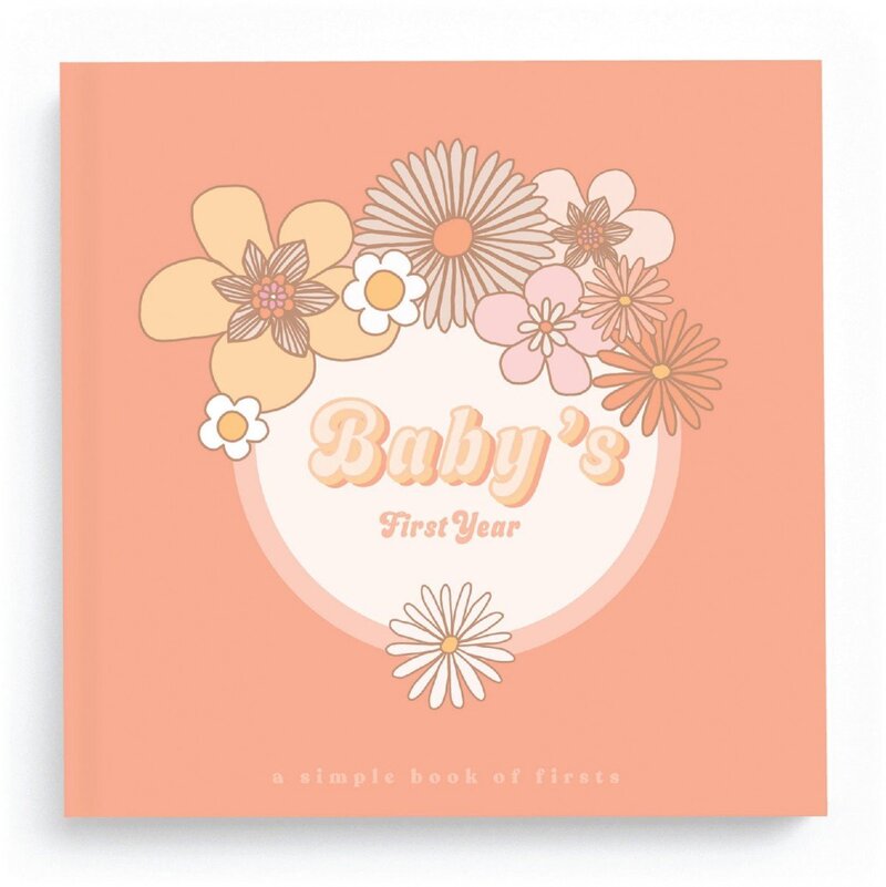 Lucy Darling flower child memory book against white backdrop