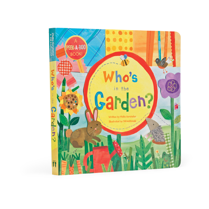 Barefoot books Who's in the Garden? book against white backdrop