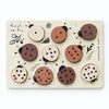 Wee Gallery count to 10 ladybugs wooden tray puzzles against white backdrop