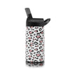 SIC Cups lil 12oz leopard hearts cup against white back drop