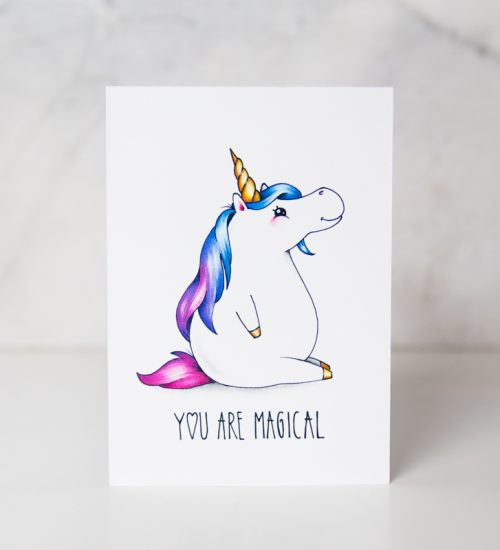 Magical Unicorn - Greeting Card