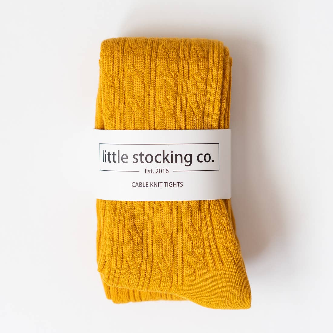Marigold Yellow Cable Knit Tights
