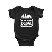 The Northwest Store black may the forest be with you bodysuit