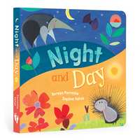 Barefoot books night and day book against white backdrop