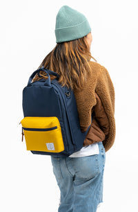 Pacific Sustainable Backpack (Navy/Saffron)