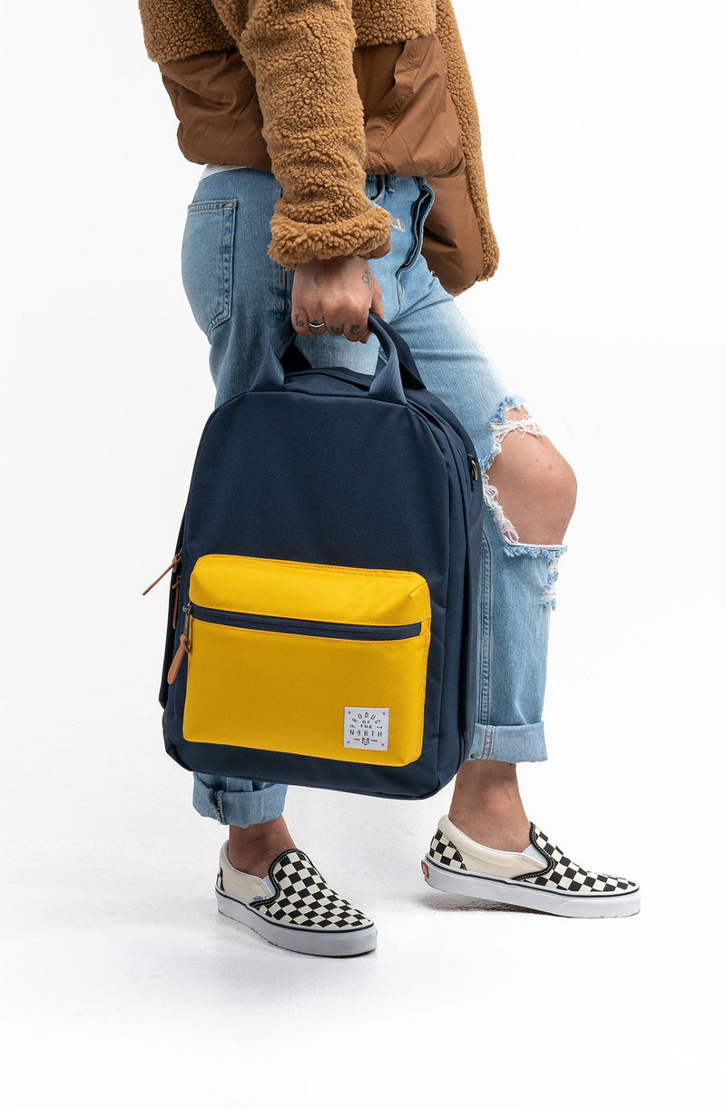 Pacific Sustainable Backpack (Navy/Saffron)