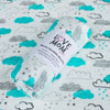 Love Mom white cloud swaddle