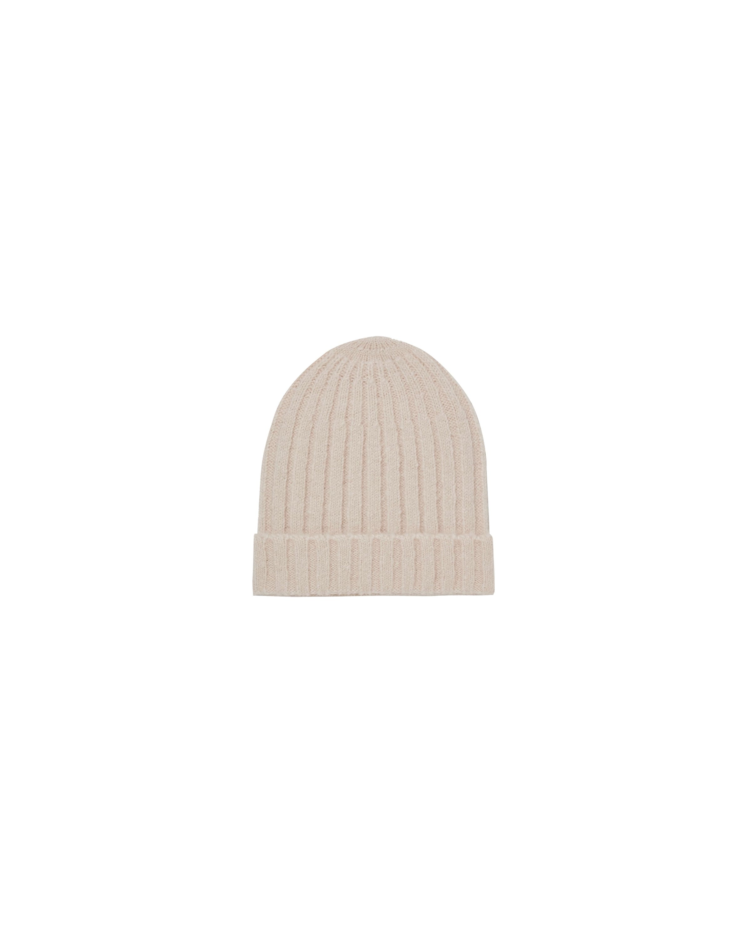 Rylee + Cru natural adult beanie against white backdrop